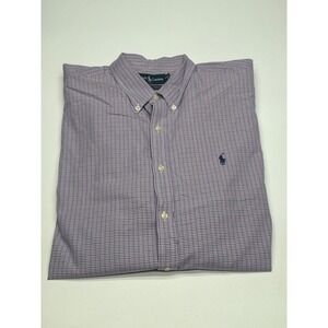Ralph Lauren Men's Long Sleeve Purple Plaid Button Down Shirt XL